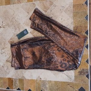 NWT Metallic Animal Print Leggings